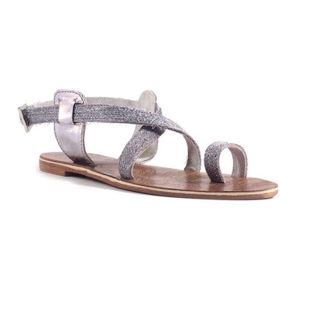 Chelsea Crew Pewter metallic Turkish Sandal Women’s EU Size 41 Toe loop